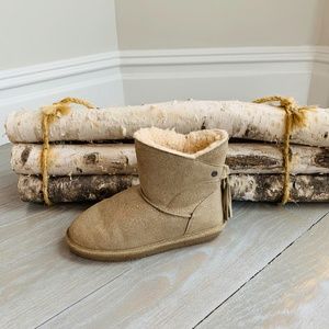 BearPaw Sparkly fuzzy boots.